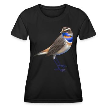 Blaukehlchen Vogel - Frauen Funktions-T-Shirt - Schwarz - Vorne - AI Model Female 172 light (172cm)