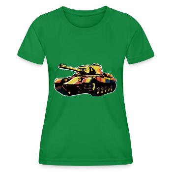 Tanks Main Battle Tanks Tank Tanks Tank Drivers - Women's Functional T-Shirt - kelly green - Front - AI Model Female 172 dark (172cm)