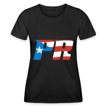 Puerto Rico Flagge Land Nationalität Pr Boricua - Frauen Funktions-T-Shirt - Schwarz - Vorne - AI Model Female 172 light (172cm)