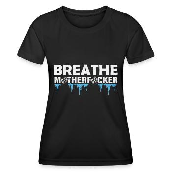 Ice Bath Challenage Pain Relief - Women's Functional T-Shirt - black - Front - AI Model Female 172 light (172cm)