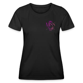 Miss Nail 2023 Nail Design Nail Salon - Women's Functional T-Shirt - black - Front - AI Model Female 172 light (172cm)