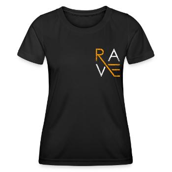 Rave cadeau techno musique Techno Parti - T-shirt sport Femme - noir - Devant - AI Model Female 172 light (172cm)