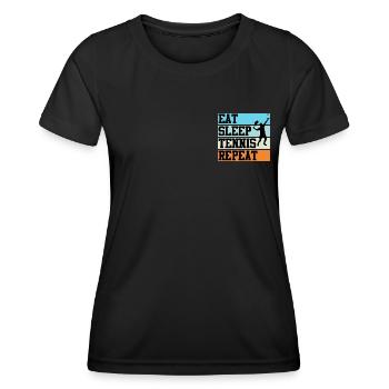 Tennis tennis de tennis Raquette cadeau - T-shirt sport Femme - noir - Devant - AI Model Female 172 light (172cm)