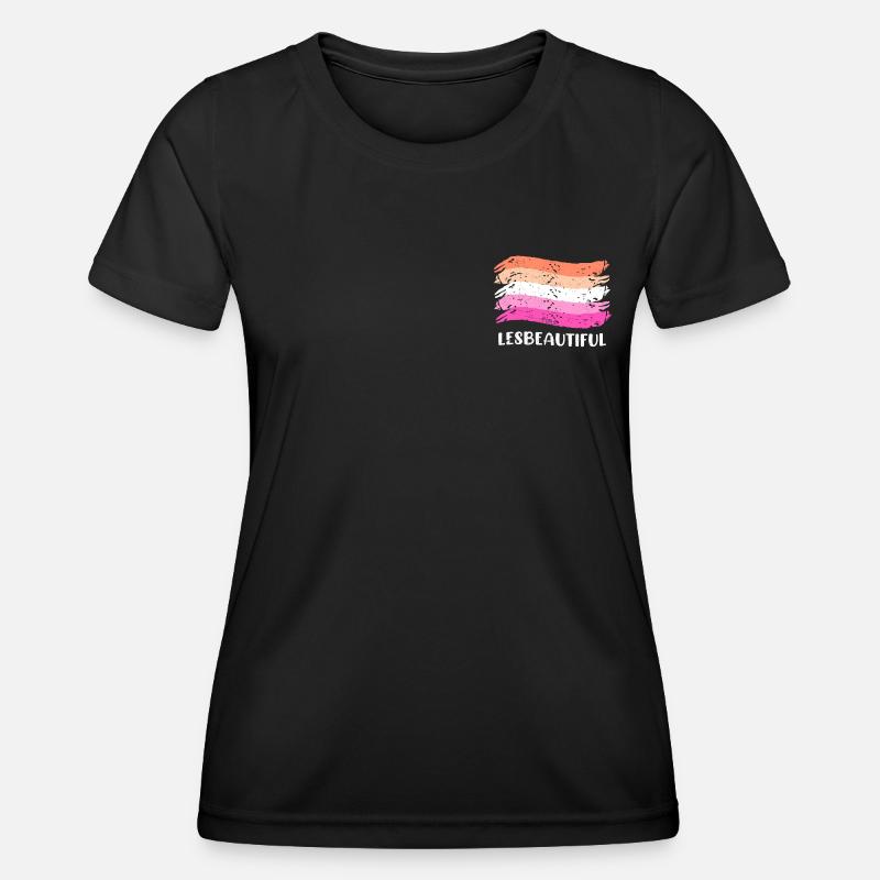 Lesbian LGBT Pride Lesbian - Women's Functional T-Shirt - black