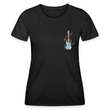Bass Gitarre E-Gitarre - Frauen Funktions-T-Shirt - Schwarz - Vorne - AI Model Female 172 light (172cm)