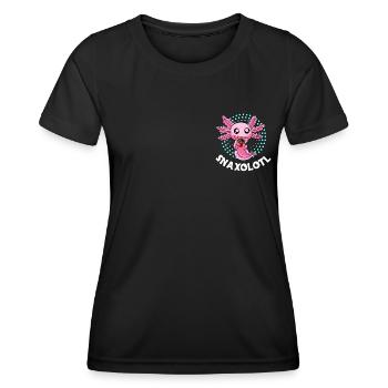 Snaxolotl Kawaii Snack Axolotl - Women's Functional T-Shirt - black - Front - AI Model Female 172 light (172cm)