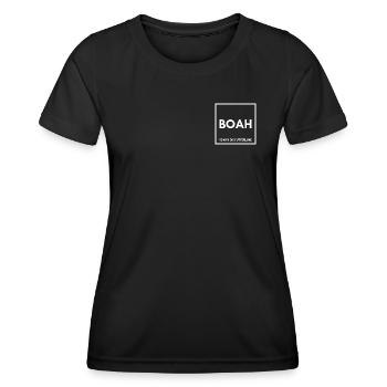 BOAH REIN IN DIE FUTTERLUKE - Frauen Funktions-T-Shirt - Schwarz - Vorne - AI Model Female 172 light (172cm)