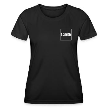 BOBR BOBER - le Bieber - T-shirt sport Femme - noir - Devant - AI Model Female 172 light (172cm)