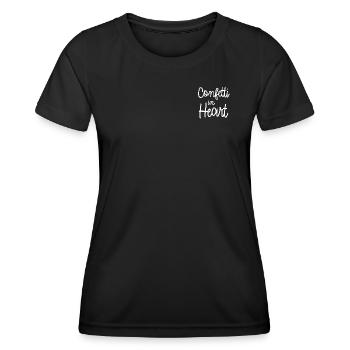 Confettis dans le cœur - T-shirt sport Femme - noir - Devant - AI Model Female 172 light (172cm)