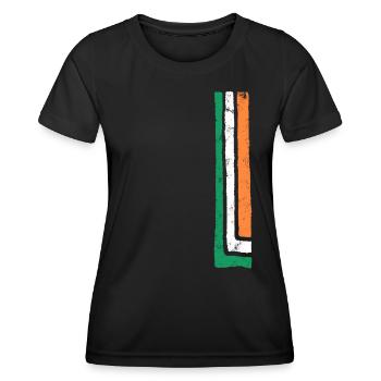 Irland - Frauen Funktions-T-Shirt - Schwarz - Vorne - AI Model Female 172 light (172cm)