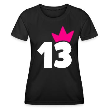 13 Krone Girl 13 - Frauen Funktions-T-Shirt - Schwarz - Vorne - AI Model Female 172 light (172cm)