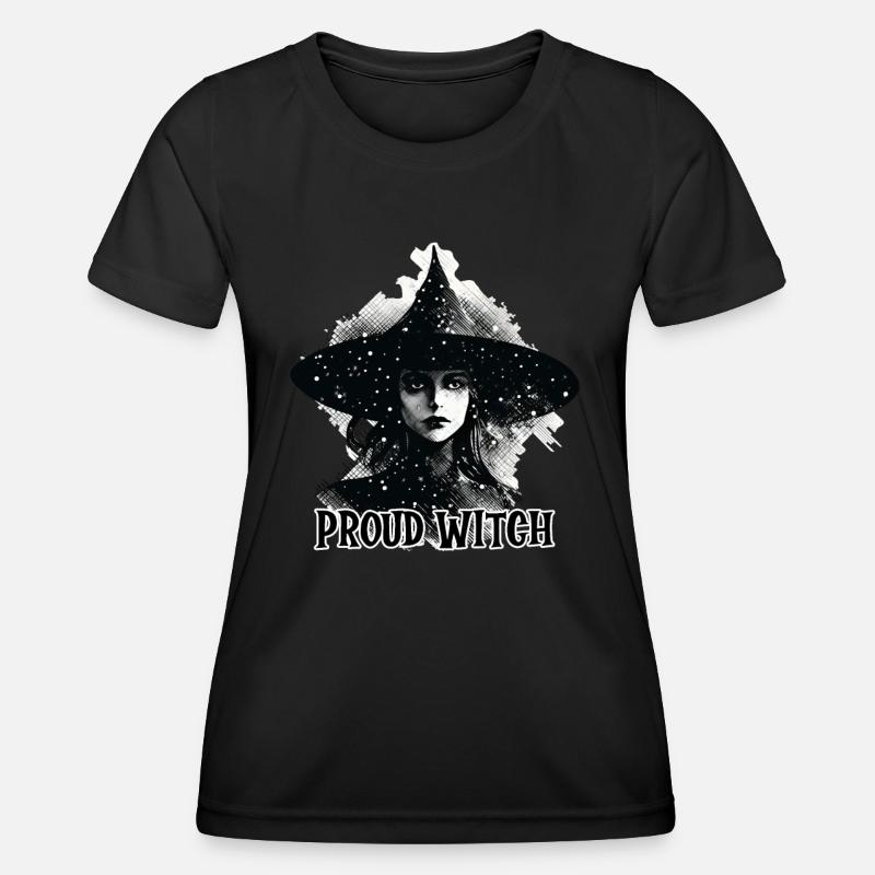 Witch, Proud Witch, Halloween - Women's Functional T-Shirt - black