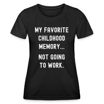Souvenir d’enfance préféré, ne fonctionne pas - T-shirt sport Femme - noir - Devant - AI Model Female 172 light (172cm)