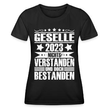 Geselle 2023 - Frauen Funktions-T-Shirt - Schwarz - Vorne - AI Model Female 172 light (172cm)