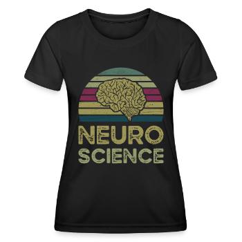 Neuro Science Cerveau Neurologie Docteur Neurosciences - T-shirt sport Femme - noir - Devant - AI Model Female 172 light (172cm)