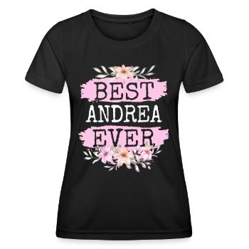 Andrea Geschenk Name Geburtstag - Frauen Funktions-T-Shirt - Schwarz - Vorne - AI Model Female 172 light (172cm)