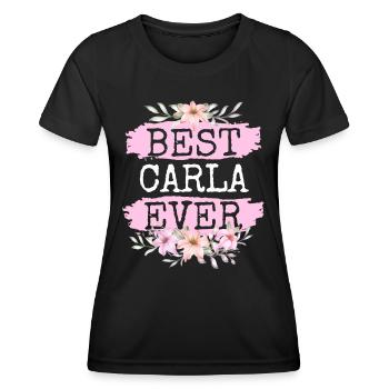 Carla Gift Name Birthday - Women's Functional T-Shirt - black - Front - AI Model Female 172 light (172cm)