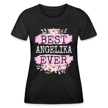 Angelika Geschenk Name Geburtstag - Frauen Funktions-T-Shirt - Schwarz - Vorne - AI Model Female 172 light (172cm)