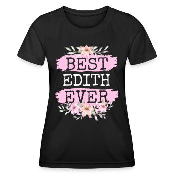 Edith Geschenk Name Geburtstag - Frauen Funktions-T-Shirt - Schwarz - Vorne - AI Model Female 172 light (172cm)