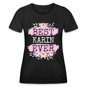 Karin Gift Name Birthday - Women's Functional T-Shirt - black - Front - AI Model Female 172 light (172cm)