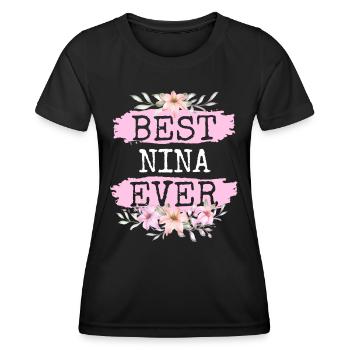 Nina Geschenk Name Geburtstag - Frauen Funktions-T-Shirt - Schwarz - Vorne - AI Model Female 172 light (172cm)