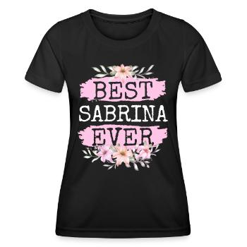 Sabrina Geschenk Name Geburtstag - Frauen Funktions-T-Shirt - Schwarz - Vorne - AI Model Female 172 light (172cm)