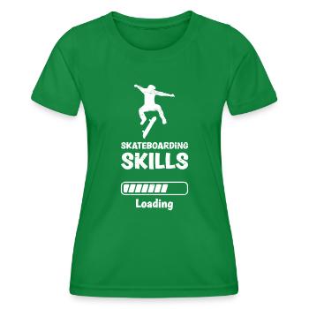 Chargement des compétences en skateboard - T-shirt sport Femme - vert - Devant - AI Model Female 172 dark (172cm)