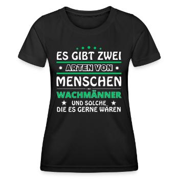 Cadeau d’agents de sécurité - Deux types de... Concevoir - T-shirt sport Femme - noir - Devant - AI Model Female 172 light (172cm)
