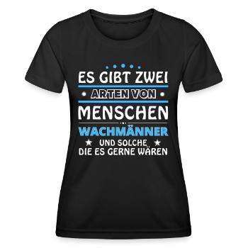Cadeau d’agents de sécurité - Deux types de... Concevoir - T-shirt sport Femme - noir - Devant - AI Model Female 172 light (172cm)