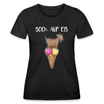 Bock Auf Eis - Frauen Funktions-T-Shirt - Schwarz - Vorne - AI Model Female 172 light (172cm)