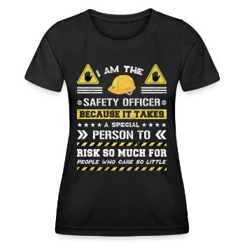 Responsable de la sécurité Agent de sécurité - T-shirt sport Femme - noir - Devant - AI Model Female 172 light (172cm)
