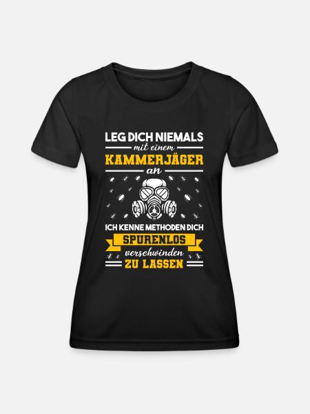 Kammerjäger Schädlingsbekämpfer - Frauen Funktions-T-Shirt - Schwarz