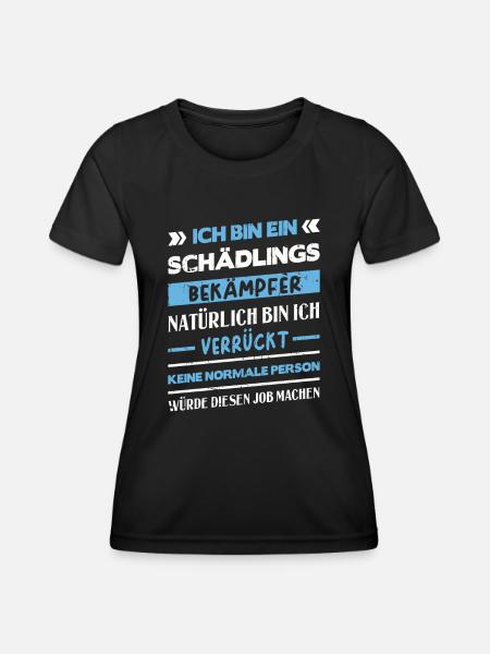 Kammerjäger Schädlingsbekämpfer - Frauen Funktions-T-Shirt - Schwarz