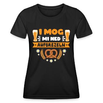 I Mog Mi Ned Aufbrezeln Dirndl - Frauen Funktions-T-Shirt - Schwarz - Vorne - AI Model Female 172 light (172cm)
