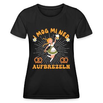 I Mog Mi Ned Aufbrezeln Dirndl - Frauen Funktions-T-Shirt - Schwarz - Vorne - AI Model Female 172 light (172cm)