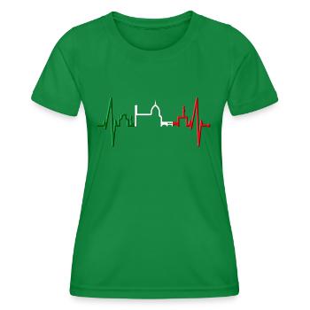 Florenz Skyline Italien Herzschlag I Love Firenze - Frauen Funktions-T-Shirt - Kelly Green - Vorne - AI Model Female 172 dark (172cm)