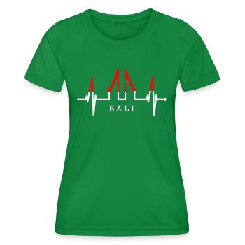 Bali Heartbeat Heaven’s Gate Indonésie Love Bali - T-shirt sport Femme - vert - Devant - AI Model Female 172 dark (172cm)