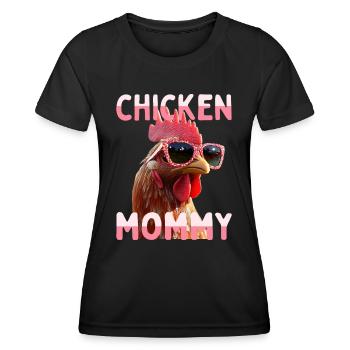 Poulet Maman Poulet Maman Femme du fermier Poules Fête des mères - T-shirt sport Femme - noir - Devant - AI Model Female 172 light (172cm)