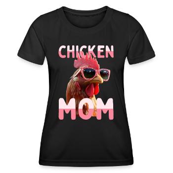 Poulet Maman Poulet Maman Femme du fermier Poules Fête des mères - T-shirt sport Femme - noir - Devant - AI Model Female 172 light (172cm)
