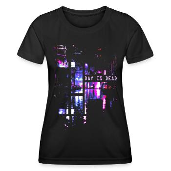 Vaporwave Esthétique Tokyo - T-shirt sport Femme - noir - Devant - AI Model Female 172 light (172cm)