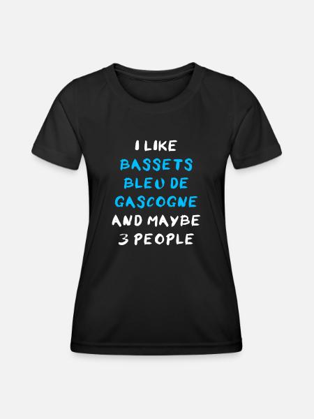 Basset Bleu de Guascogna - Maglietta sportiva per donna - nero
