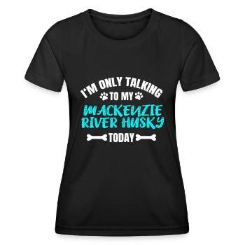 Husky du fleuve Mackenzie - T-shirt sport Femme - noir - Devant - AI Model Female 172 light (172cm)