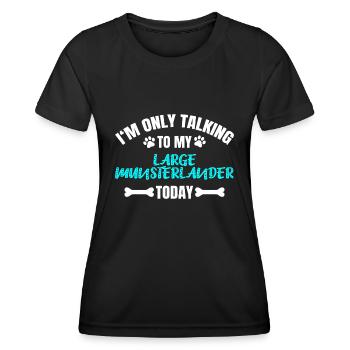 Large Munsterlander - Women's Functional T-Shirt - black - Front - AI Model Female 172 light (172cm)