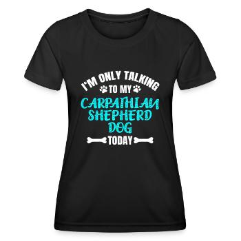 Chien de berger des Carpates - T-shirt sport Femme - noir - Devant - AI Model Female 172 light (172cm)
