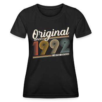 1992 Original Jahrgang Vintage Geburtstag Retro - Frauen Funktions-T-Shirt - Schwarz - Vorne - AI Model Female 172 light (172cm)
