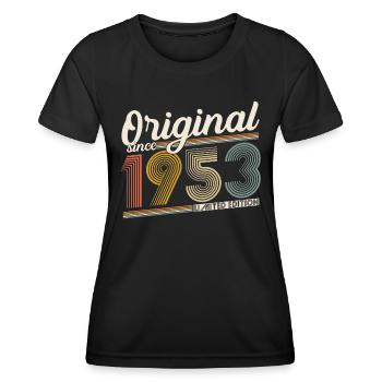1953 Original Jahrgang Vintage Geburtstag Retro - Frauen Funktions-T-Shirt - Schwarz - Vorne - AI Model Female 172 light (172cm)