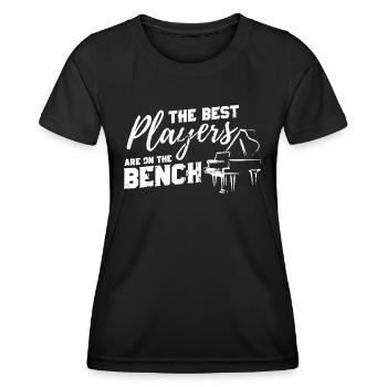 Piano The Best Players Are On The Bench - Women's Functional T-Shirt - black - Front - AI Model Female 172 light (172cm)
