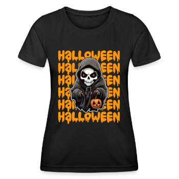 Halloween Design gruselig für die nächste Party - Frauen Funktions-T-Shirt - Schwarz - Vorne - AI Model Female 172 light (172cm)