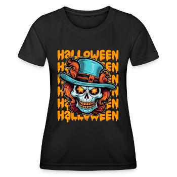 Halloween Design gruselig für die nächste Party - Frauen Funktions-T-Shirt - Schwarz - Vorne - AI Model Female 172 light (172cm)