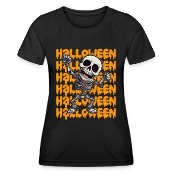 Design d’Halloween effrayant pour la prochaine fête - T-shirt sport Femme - noir - Devant - AI Model Female 172 light (172cm)